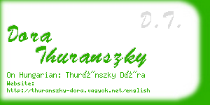 dora thuranszky business card